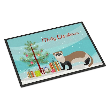 Carolines Treasures Ferret Christmas Indoor or Outdoor Mat, 24 x 36 in. BB9245JMAT